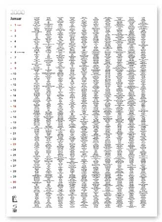 Kalender "2000 nachvollzhlbar"