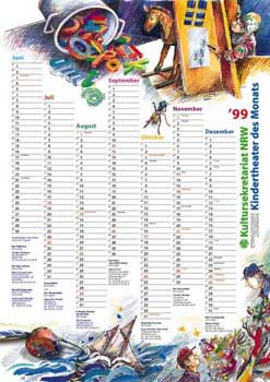 Kindertheaterkalender Juni bis Dezember 1999